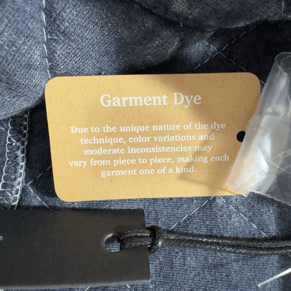 Jane + Delancey Jacket Womens XL Blue Quilted Button Up Gauzy Cotton Boho Cozy - Picture 10 of 15